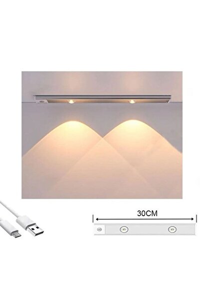 fullreyon Şarzlı, Sensörlü, 6 Watt, Alüminyum Kasa, Dolap İçi, Tezgah Altı, Çok Amaçlı, Işık Desenli Aplik