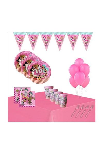 LOL Baby Luxury Birthday Party Supplies Set for 8 People