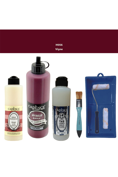 Cadence Banyo Mutfak Boyası-Cadence Multi H-056 Vişne 500Ml Pya250Ml Taş Vern...