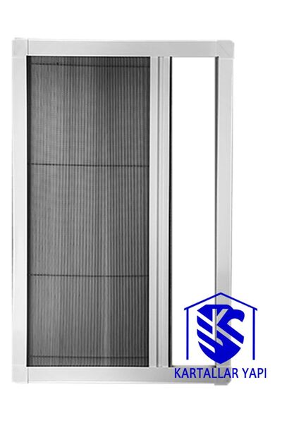 KARTALLAR YAPI (EN70, BOY232CM) Sineklik Pileli (PİLSE) Akordiyon Sürgülü Kat...