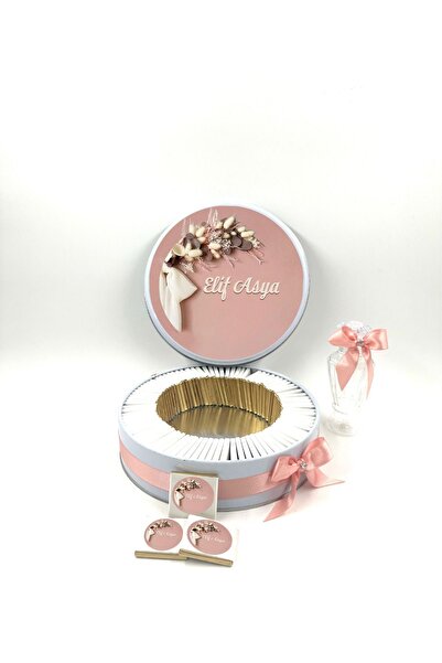 TuNa Chocolate 100 Adet Çiçek Temalı İsme Özel Hoşgeldin Kız Bebek Hediyelik Çikolata