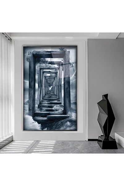 EMYA HOME Tablou infinit din sticlă cu cadru metalic