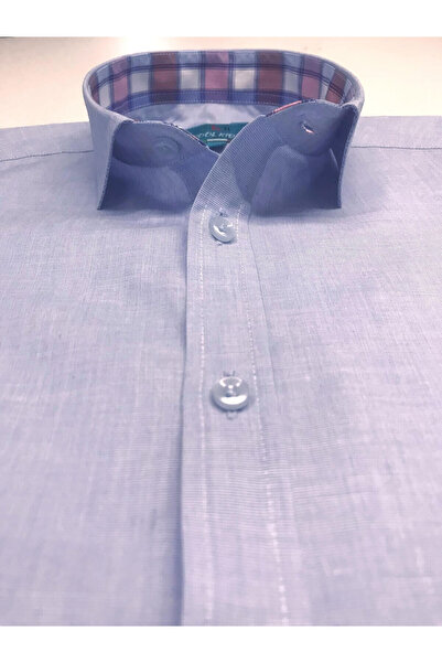 Butik Синя сорочка з короткими рукавами для хлопчика