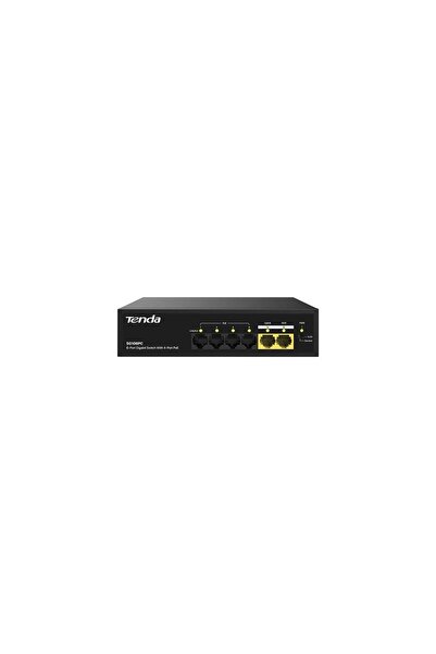 Tenda 6 Port 4 Port Poe+ 10-100-1000 Mbps + 2 Port Uplink Switch Çelik Kasa R...