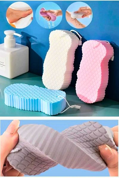 HACIOGLU STORE Baby Bath Leather Remover - Skin Cleaner, Body Shower Sponge, Intensive Exfoliating Brush, Massage Sponge