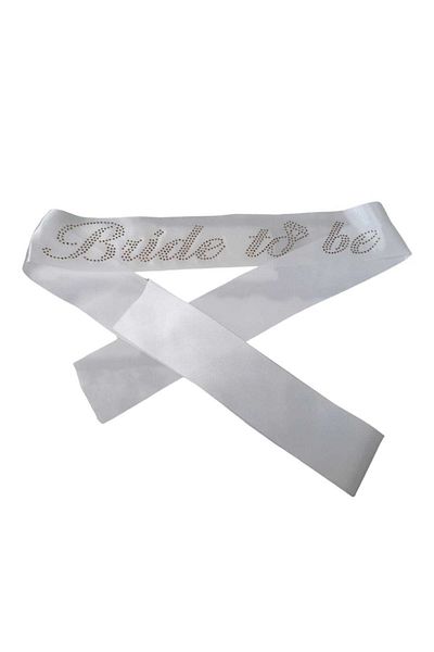 booddie Bride To Be White Gold Jewelled Belt