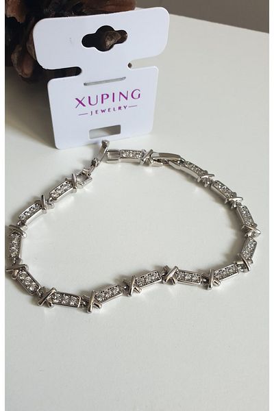 Feride Steel Xox Stone Bracelet Brand Silver Silver Color Antiallergic 316L Unbreakable Series 17+2 cm 2 Pieces