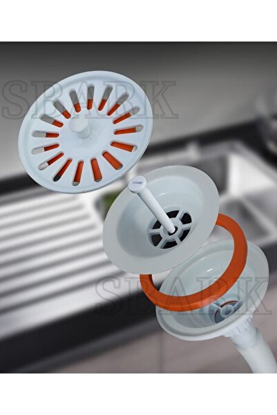 SBARK Körüklü Büyük Lavabo Evye Gider Sifonu Çöpmak Plastik Geniş Ağızlı Stop...