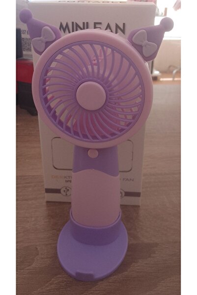 Aysenat Masa Üstü Şarjlı El Fanı 3 Kademeli Kuromi