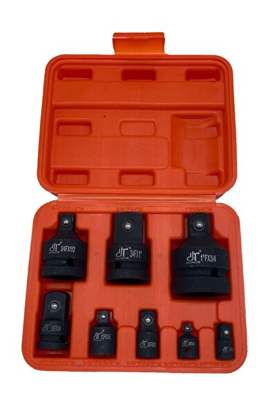 Genel Markalar Lokma Dönüştürücü Adaptör Seti 8 Parça Işıl Işlem Görmüş Çelik