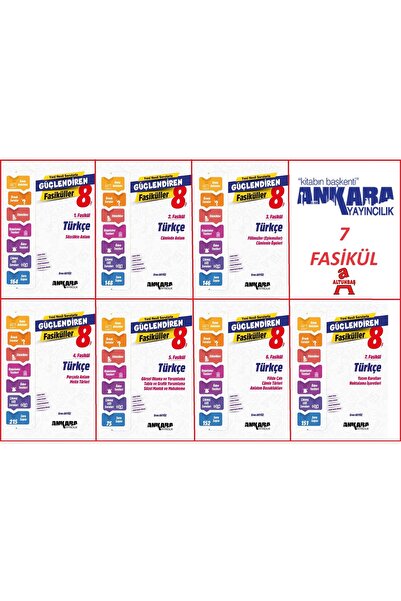 Ankara Yayıncılık 8. Sınıf Türkçe Güçlendiren 7 Fasikül (Konu-Etkinlik-Soru)