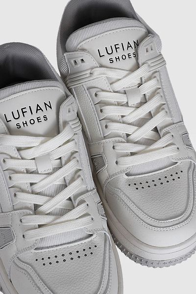 Lufian Λευκό ανδρικό αθλητικό παπούτσι - Casual παπούτσια με κορδόνια