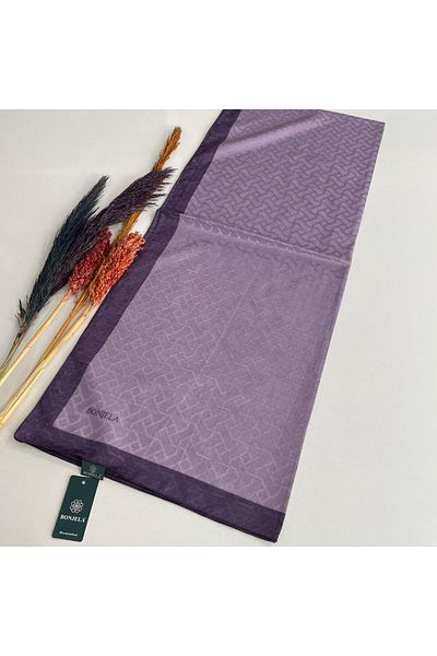 Levidor Bonjela Lilac monogram Shawl - Plum JZ0328