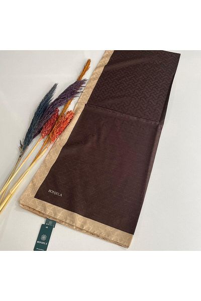 Levidor Bonjela Monogram - Bitter Brown and straw Yellow shawl JZ0314