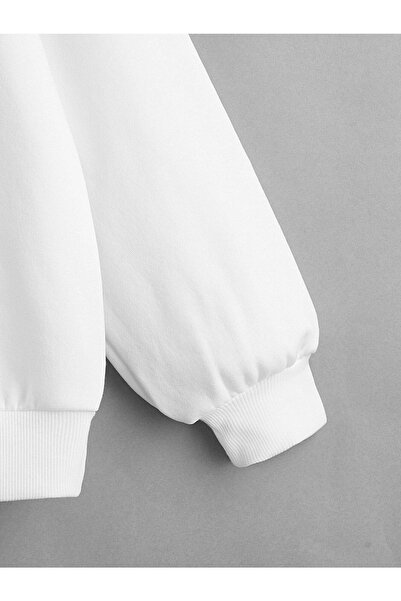 LePold Dívčí mikina s bílým modrým motýlkem s potiskem motýla