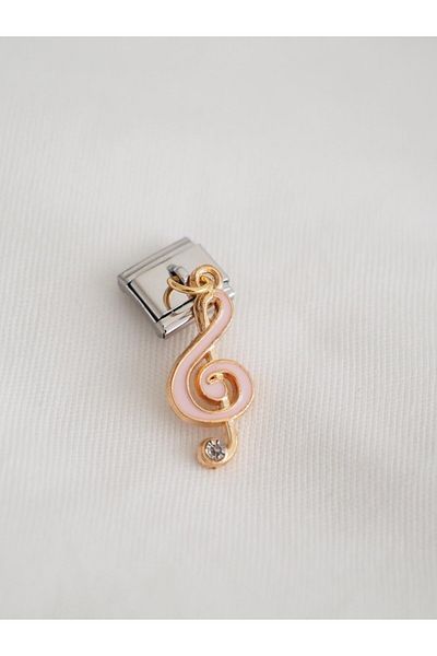 Planet Butik Italian Charm - Pink Dangle Left Switch