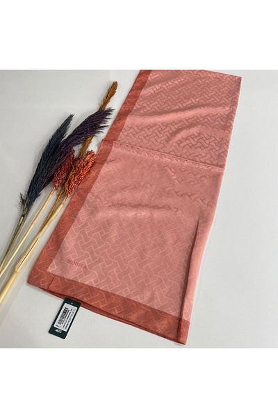Levidor Bonjela Monogram Pomegranate Flower Patterned Shawl - Salmon JZ0310