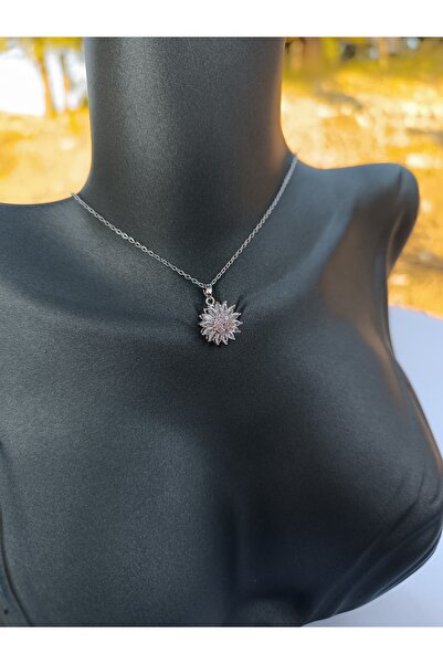 R SHOP LOTUS ÇİÇEĞİ STRES KOLYESİ PASLANMAZ ÇELİK KOLYE