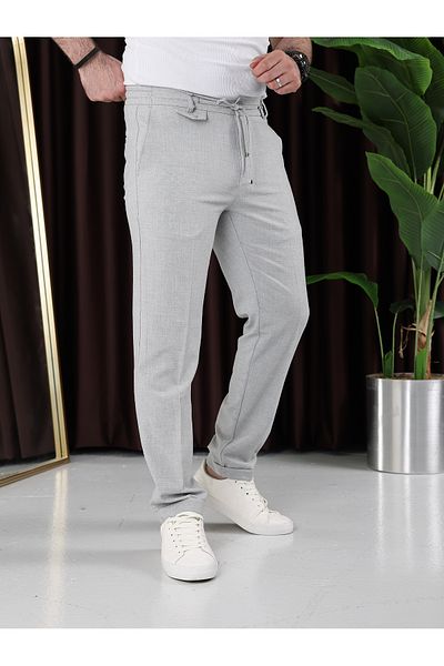 BASEL.CO Παντελόνι Jogger Seersucker Fabric που δεν χρειάζεται σιδέρωμα