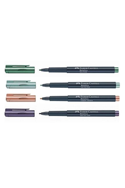 Faber Castell Metalik Markör 4 lü Set