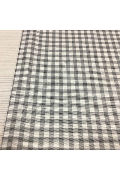 Renk Tekstil Μικροσκοπικό γκρι Gingham (0,5 CM) Ύφασμα λινό πάπιας με σχέδιο