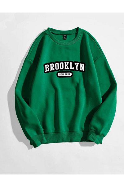 FAVORİST Hanorac unisex cu decolteu rotund cu imprimeu Brooklyn New York