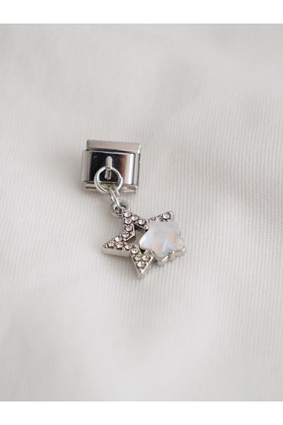 Planet Butik Hanging Hologram Star Stone Italian Charm