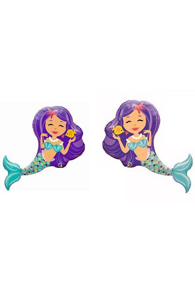 parti sürprizi Mermaid 2-Piece Mini Sahap Foil Balloon