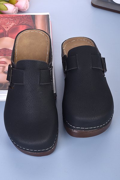 DOGİYE 3069 Black Colored Anatomical Slippers