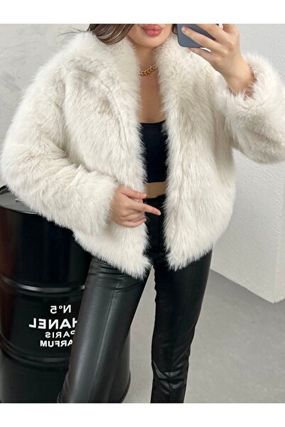 ZF BUTİK Blană importată - Pulover din blană cu guler șal