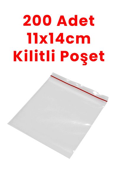 Balkan 11x14 cm 200 Pieces ZiplocK Bag Transparent Bag - Henna CooKie and Nuts PicKle Nylon