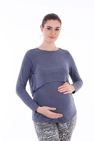 MEGHAN L.A Bluză flexibilă din țesătură Yomoș cu caracteristici de alăptare pentru gravide