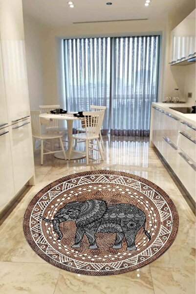 aymira home Kaymaz Taban Yuvarlak Mutfak  Halısı