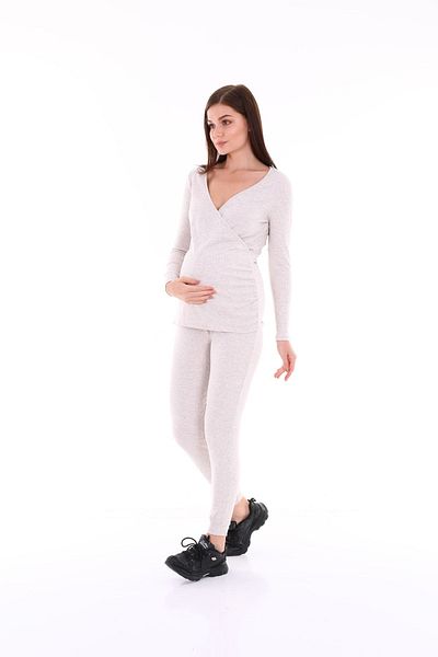 MEGHAN L.A Cream Maternity Cotton Flexible Fabric Abdominal Support Bottom