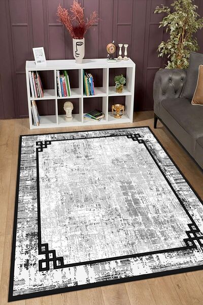 aymira home Dekoratif Dijital Baskılı Kaymaz Taban Yıkanabilir Tüylenmez Kadi...