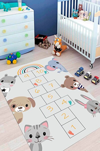 aymira home Dekoratif Dijital Baskılı Kaymaz Taban Yıkanabilir Tüylenmez Kadi...