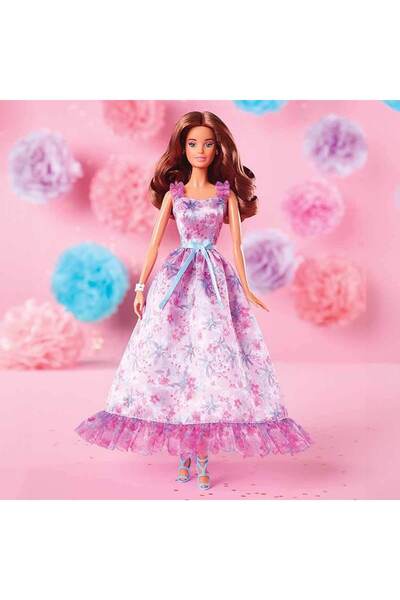 Barbie Doğum Günü Bebeği HJX01 - Kumral Barbie Hrm54