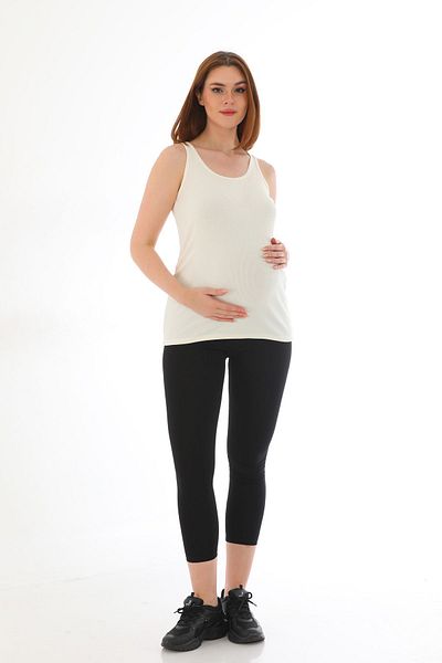 MEGHAN L.A T-shirt Εύκαμπτο Βαμβακερό Ύφασμα εγκυμοσύνης