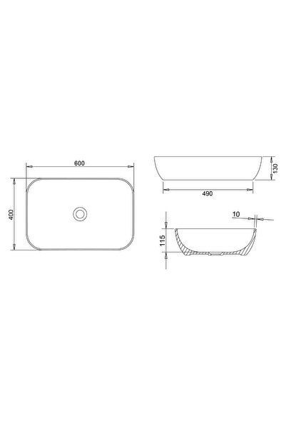 Turavit Loft Çanak Lavabo 40x60 Cm Lft0707