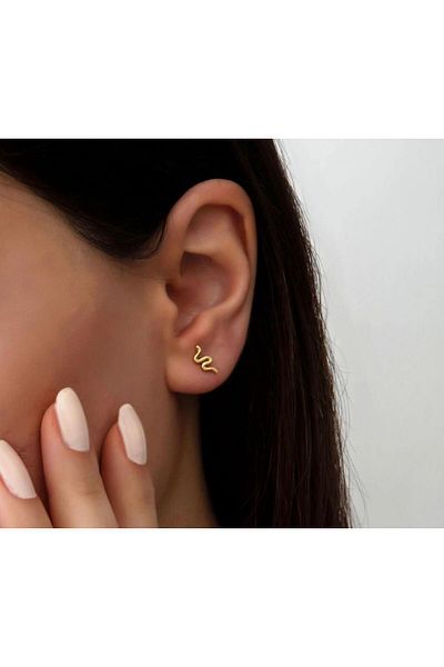 G Sport POLO Stainless Steel Snake Model Tragus Piercing