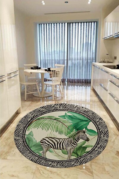 aymira home Home Dekoratifmakinede Yıkanabilen Kaymaz Taban Yuvarlak Mutfak V...