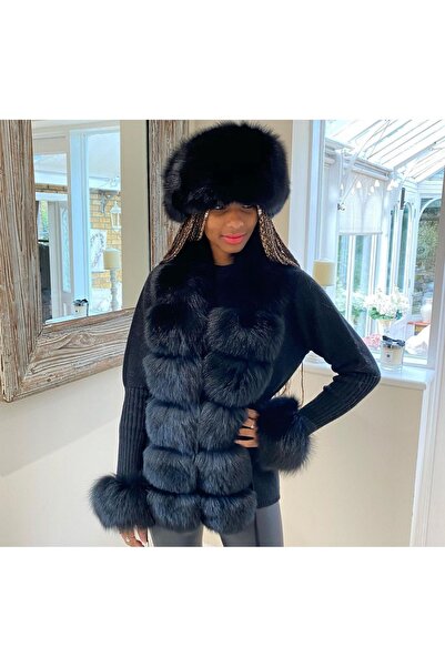 İambabydesign Kürklü Siyah Hırka