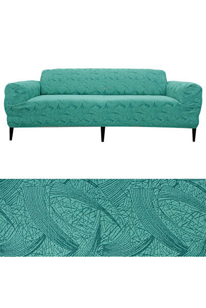 bibaha Jacquard Sehra Pattern 3-Seater Elasticated Seat Cover Sofa Bed Armcha...
