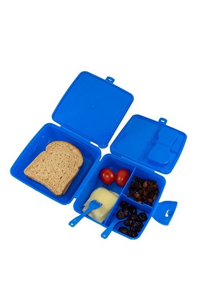 WİGGLE Wiggle Paw Patrol 4 Compartment Children's Lunch Box - Food Storage Container with Spoon and Fork