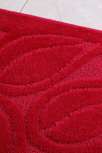 Confetti Flora 60x100 50x60 cm BQ Claret Red Bath Rug