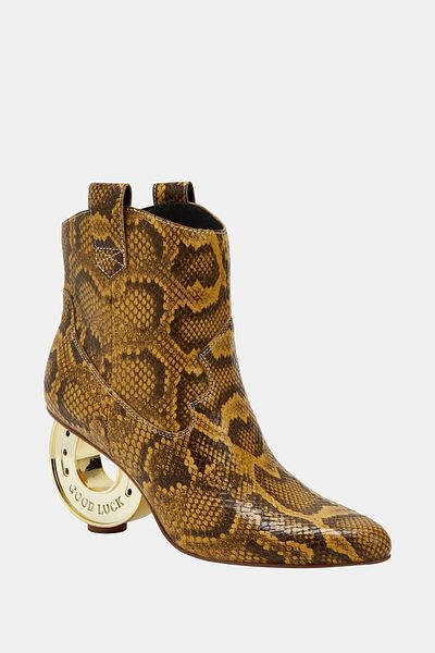 Katy Perry Cizme cu toc cu potcoavă cu imprimeu Piton pentru femei Horshoee