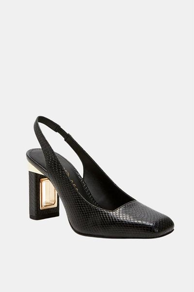 Katy Perry Pantofi negri cu toc scobit pentru femei The Hollow Heel