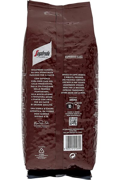 Segafredo Zanetti Espresso Casa - 500 gr Coffee Kernel
