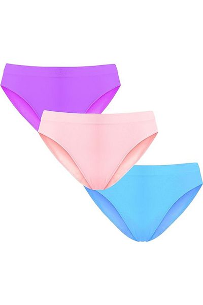 ELOS Textile طقم سراويل داخلية مكونة من 3 قطع - أسود، أبيض، بيج، وردي، أرجواني، أزرق