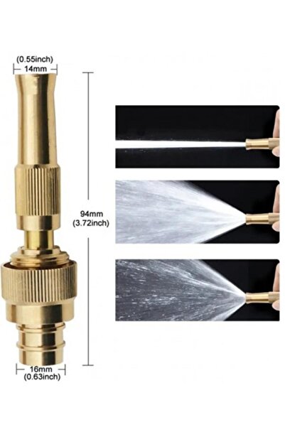 İLİVA Ayarlanabilir Basınçlı Hortum Ucu - Bahçe Sulama , Araba Yıkama Tazikli Su Püskürtme Aparatı